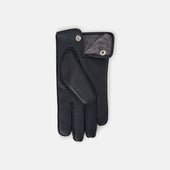 Grey Fur Lined Hairsheep Leather Touchscreen Gloves