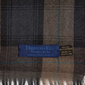 Earthy Tones Large Check Silk Cashmere Scarf