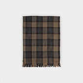 Earthy Tones Large Check Silk & Cashmere Scarf