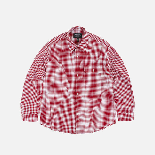 EASE GINGHAM CHECK SHIRT - RED
