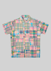 Natural Dyed Patchwork Madras Shirt