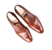 Slightly Rounded Wingtip Oxford In Mid Russian Calf