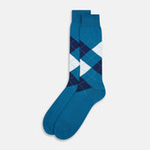 Azzurro Check Length Socks