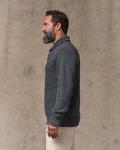Vintage Cotton Shawl Neck Sweater