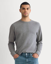Thermal Crew in Cozy Waffle | Heathered Charcoal