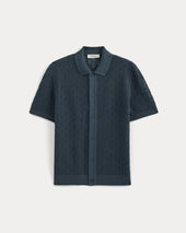 Open-Knit Resort Shirt | Midnight Navy