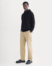 Twill Terry Jacquard Hoodie | Black