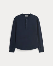 Vintage Rib Henley | Navy
