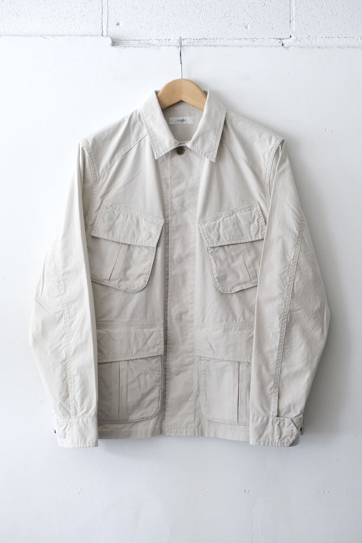 Fujito Jungle Fatigue Jacket Beige Black Green Directors Web Shop Powered By Base