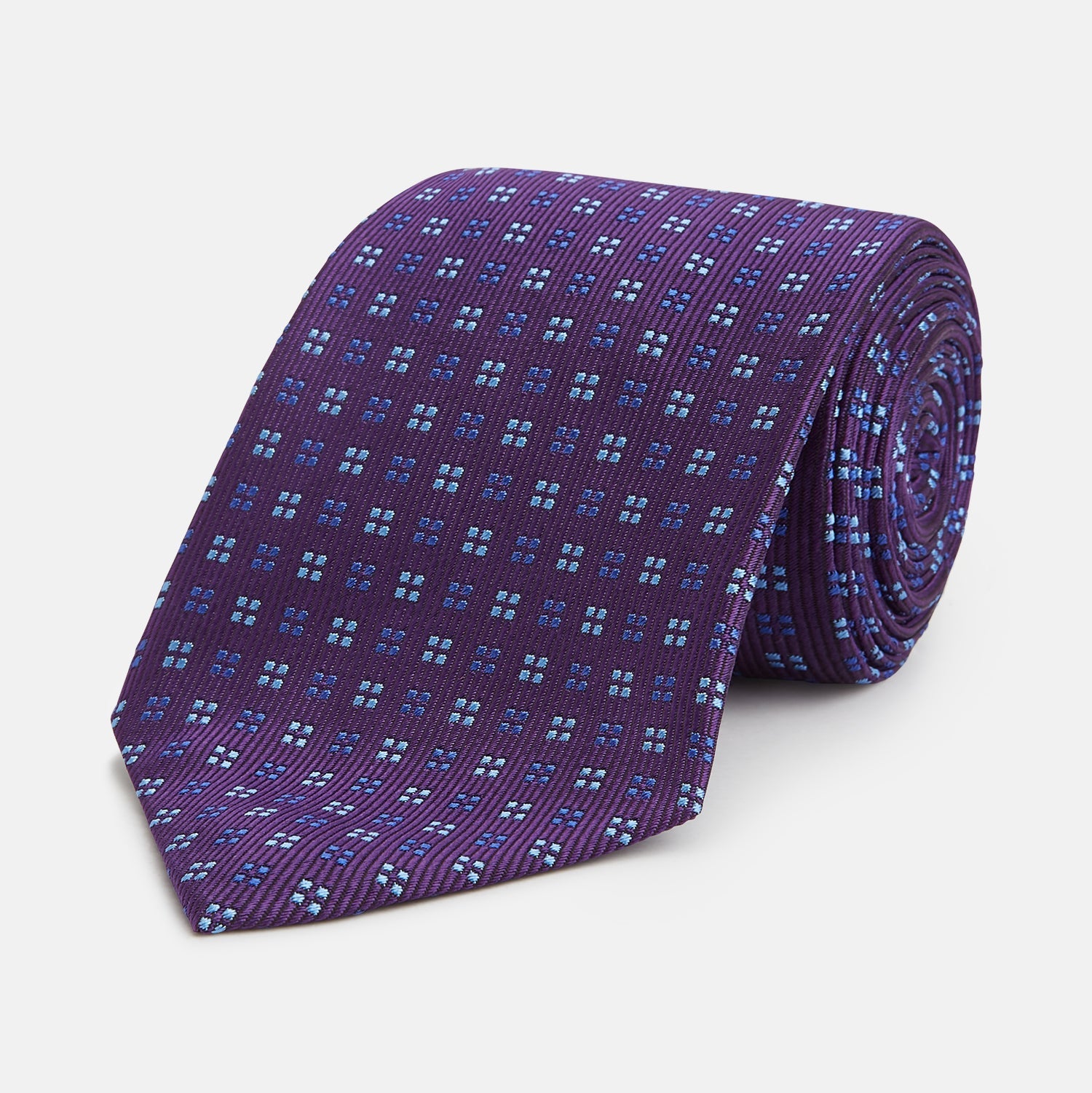 Mini Square Spot Blue Tie