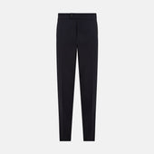 Midnight Blue Wool Henry Trousers