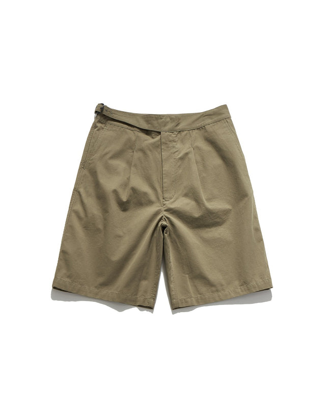 SINGLE BELTED BERMUDA SHORTS / SAND
