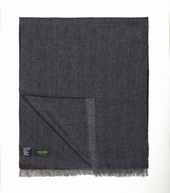 Écharpe 100% Cachemire - Chevrons - Anthracite & Gris