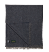 Écharpe 100% Cachemire - Chevrons - Marine & Gris