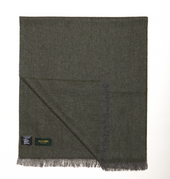 Écharpe 100% Cachemire - Chevrons - Vert & Gris