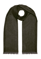 Charpe 100 Cachemire Chevrons Vert Gris