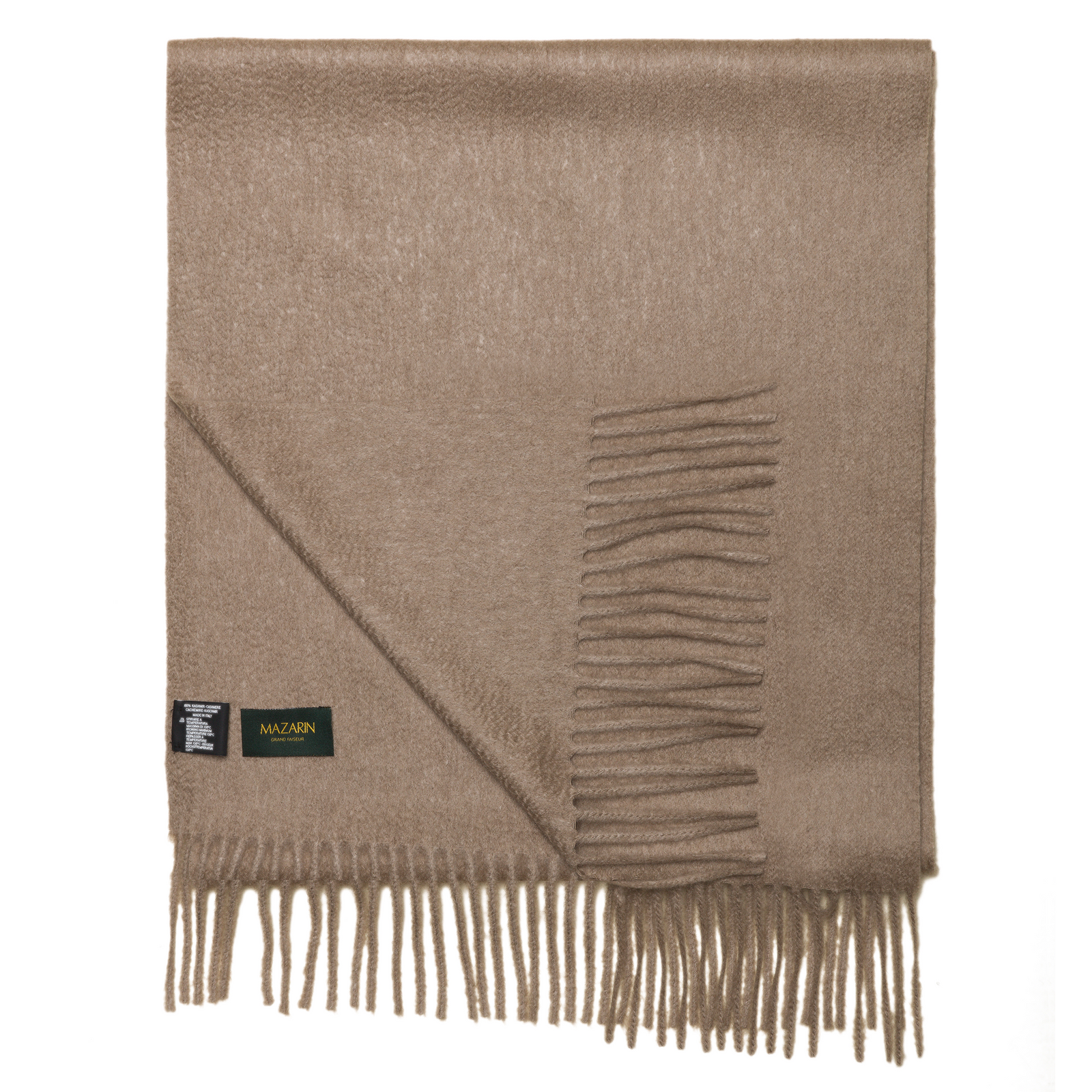 Charpe 100 Cachemire Beige Fonc