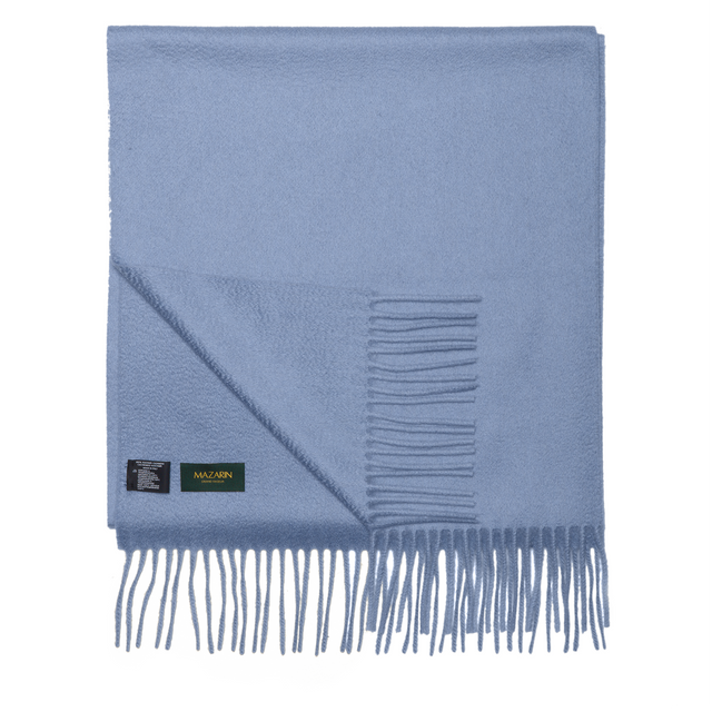 Écharpe 100% Cachemire - Bleu ciel
