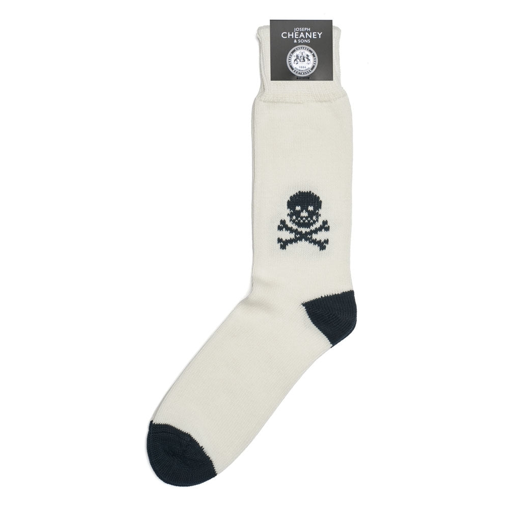 Black Skull Crossbones Cotton Socks