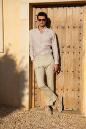 Cotton Sirmione Trousers Made In Italy