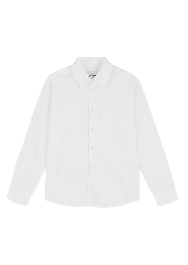 Filey Poplin Shirt in White