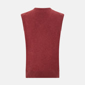 Antique Pink Cashmere V Neck Vest