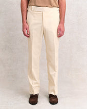White Corduroy Classic Trousers