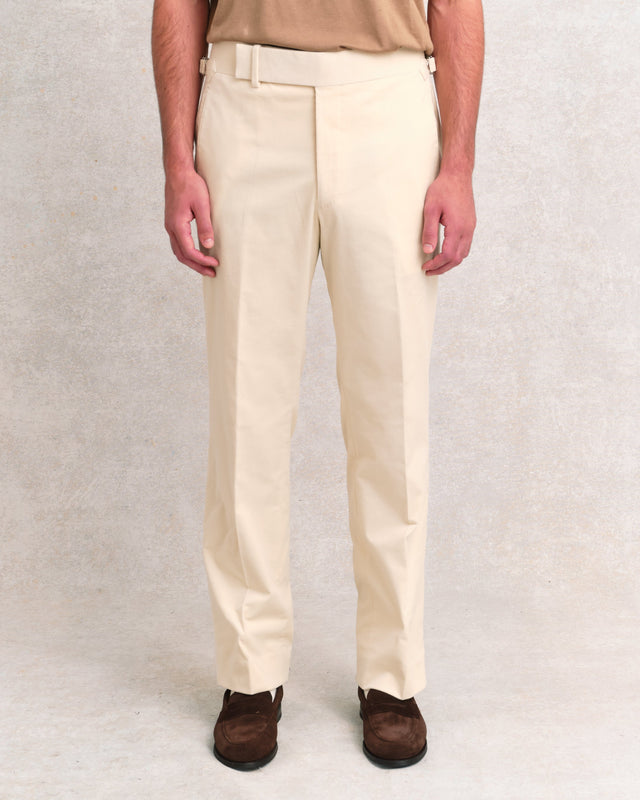 White Corduroy Classic Trousers