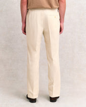 White Corduroy Classic Trousers