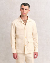 White Cord Co-ord Chore Suit