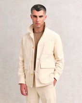 White Corduroy Chore Jacket