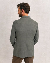 Grey and Green Unstructured Jacket