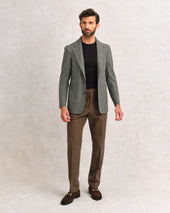 Grey and Green Unstructured Jacket