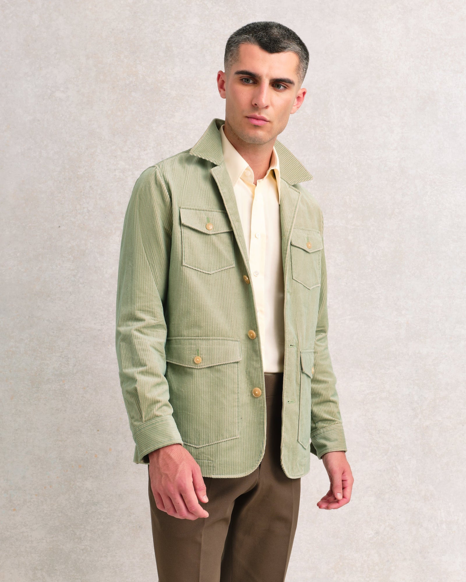 Eau De Nil Corduroy Overshirt