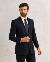 Black Chalk Stripe Suit