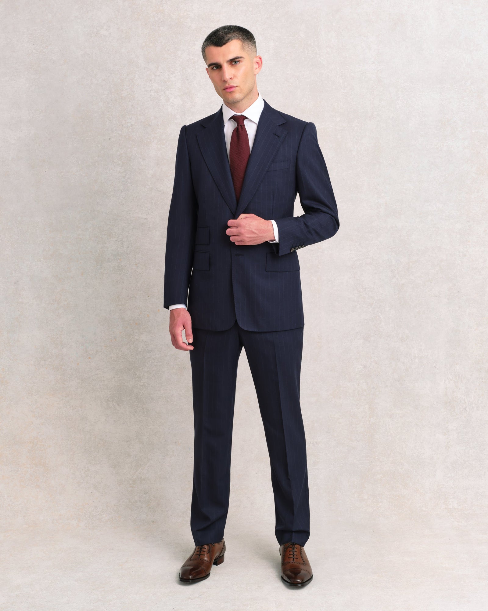 Pinstripe Contemporary Suit
