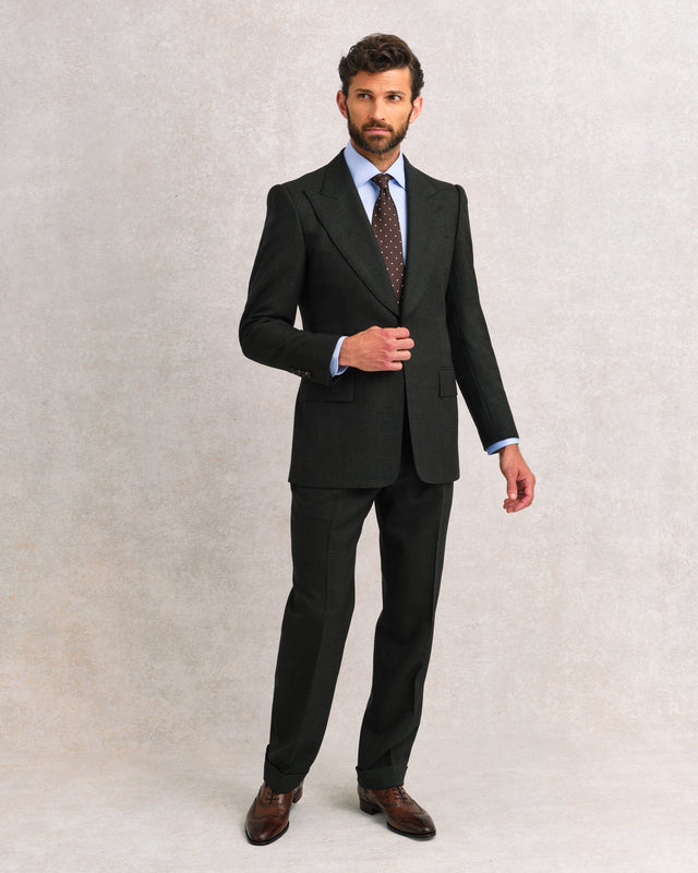 Dark Green Prince of Wales Suit