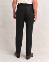 Dark Green Flannel Heritage Trousers