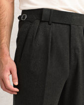 Dark Green Flannel Heritage Trousers