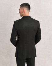 Dark Green Flannel Double Breasted Jacket