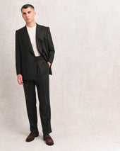 Dark Green Flannel Hollywood Trousers