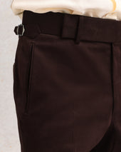 Brown Twill Classic Trousers