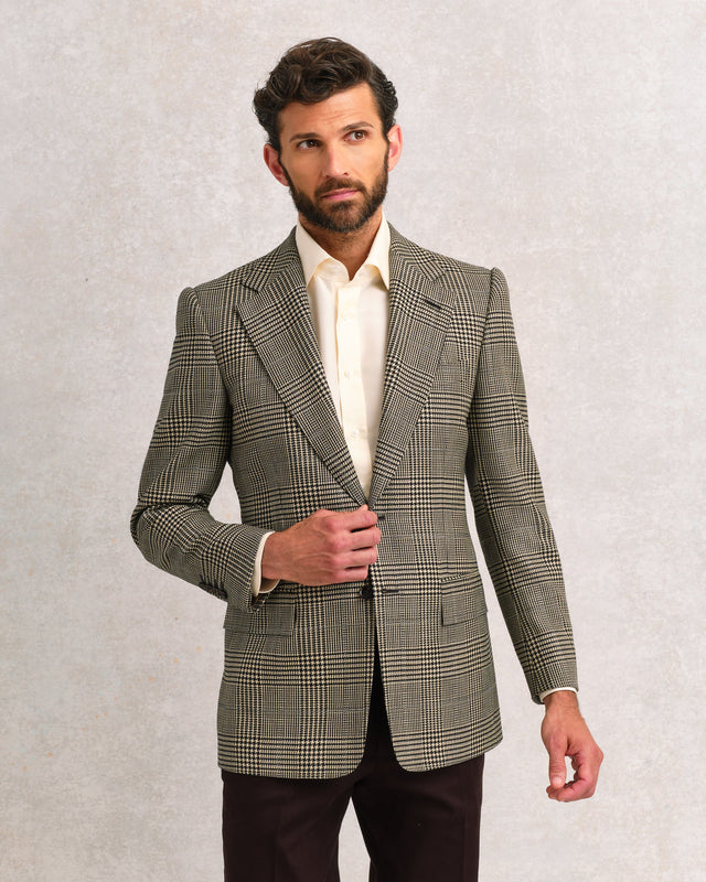 Silk Blend Glenn Check Jacket