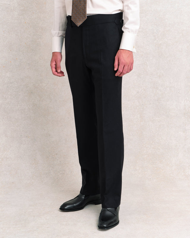 Black Flannel Classic Trousers