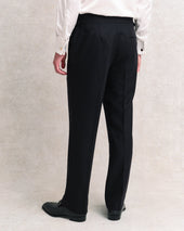 Black Flannel Classic Trousers