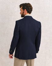 Dark Navy Double-Breasted Blazer