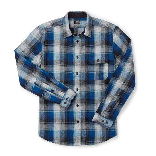 Rustic Oxford Shirt - Indigo/black/charcoal Plaid