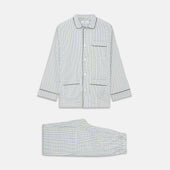 Green and Blue Check Cotton Hyde Pyjama Set