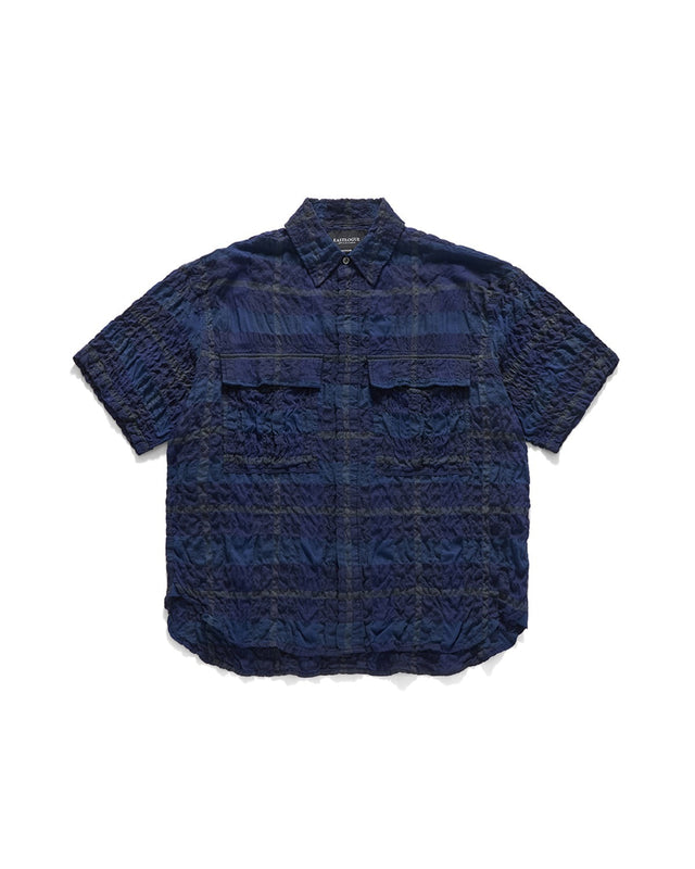 ARMY FIELD HALF SHIRTS / MULTI BLUE CHECK