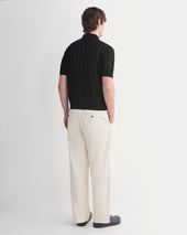 Textured Knit Resort Shirt | Black